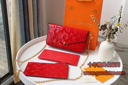 POCHETTE FéLICIE鏈條包M64358 lv漆皮三件套