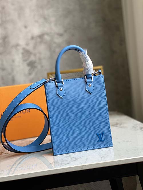 lv PETIT SAC PLAT手袋手提肩背斜挎包M69442水波紋藍(lán)色